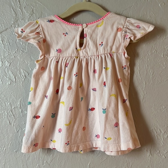 Gap 3T pink fruit print top - Picture 3 of 3